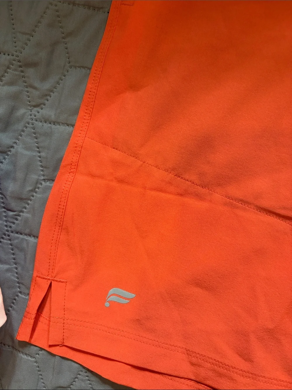 Fabletics Men's Athletic Shorts Trio — Lavender, Light Pink, Coral/Orange